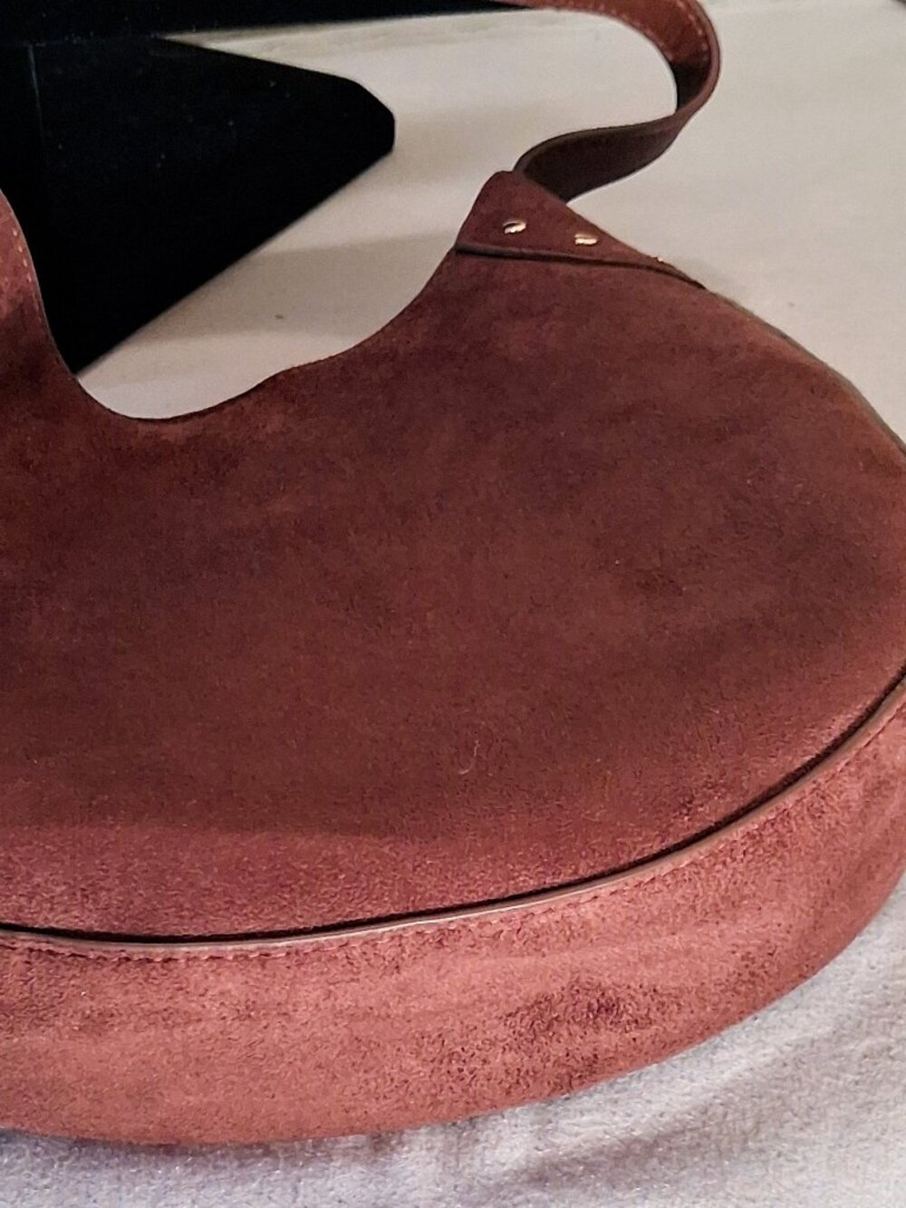 Brand New with Tags (NWT) - Universal Thread Faux Suede Brown Hobo Purse - Picture 3 of 8